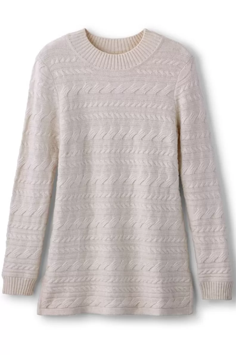 Soft Surroundings Alena Cable Sweater Tunic Flash Sale