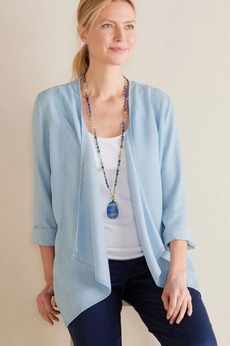 Soft Surroundings Alicante Tencel™ Topper LightChambray Best Sale