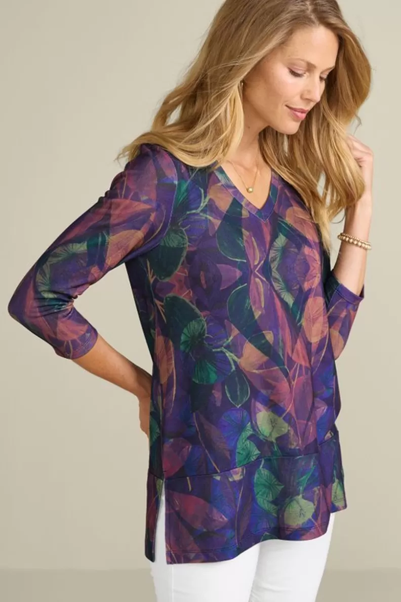 Soft Surroundings Alila 3/4 Sleeve Tunic WarmIrisMulti Online