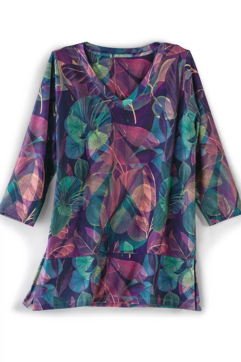 Soft Surroundings Alila 3/4 Sleeve Tunic WarmIrisMulti Online