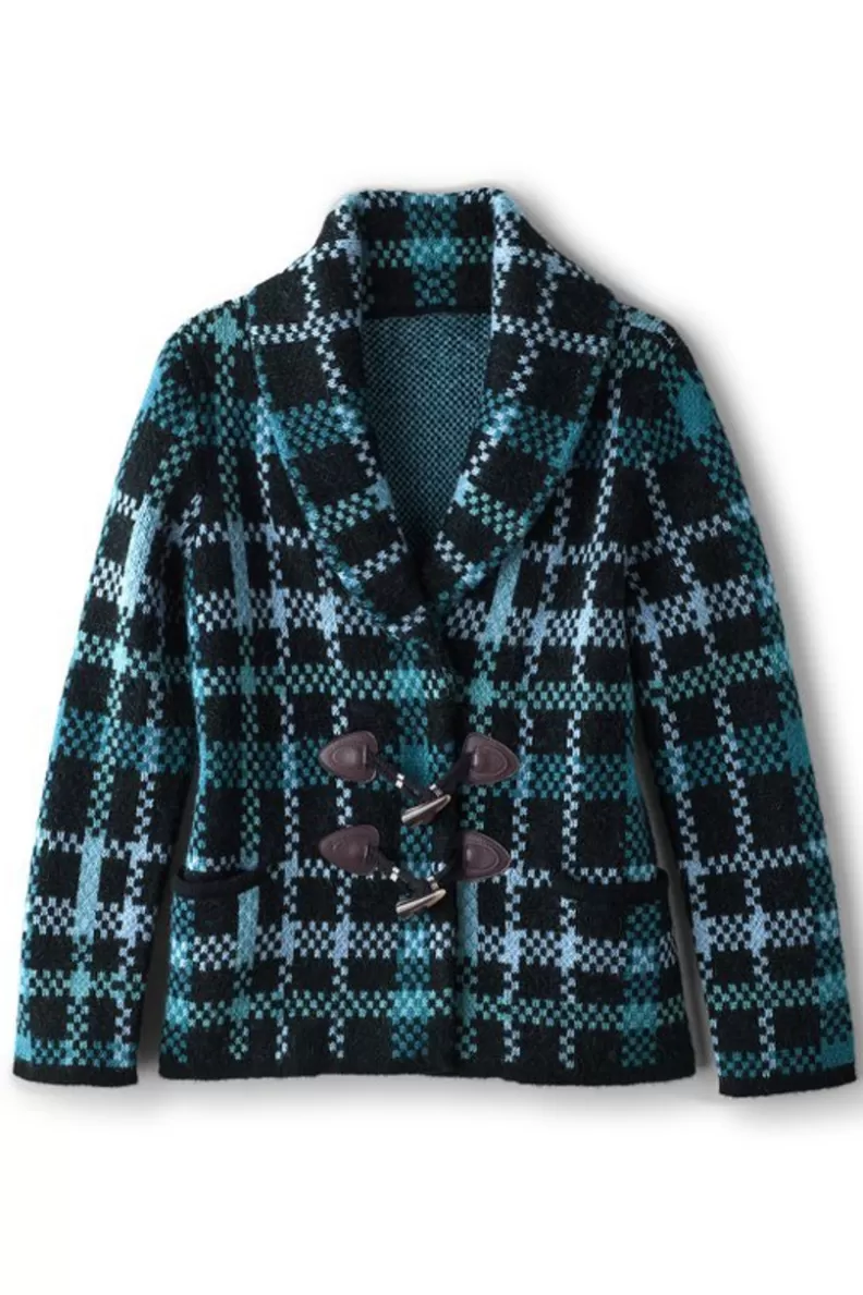 Soft Surroundings Alpine Plaid Sweater Coat NaturallyFallPlaid Fashion