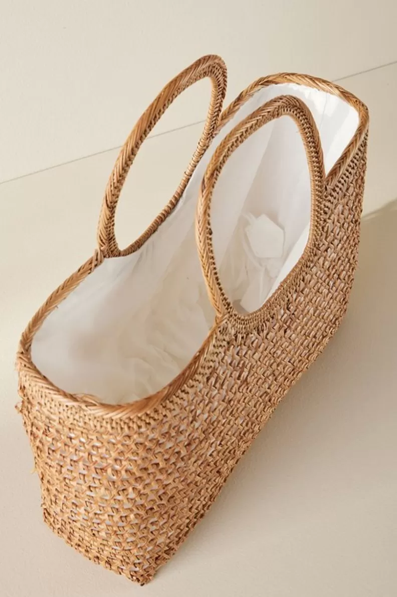 Soft Surroundings April Woven Bag Tan Best