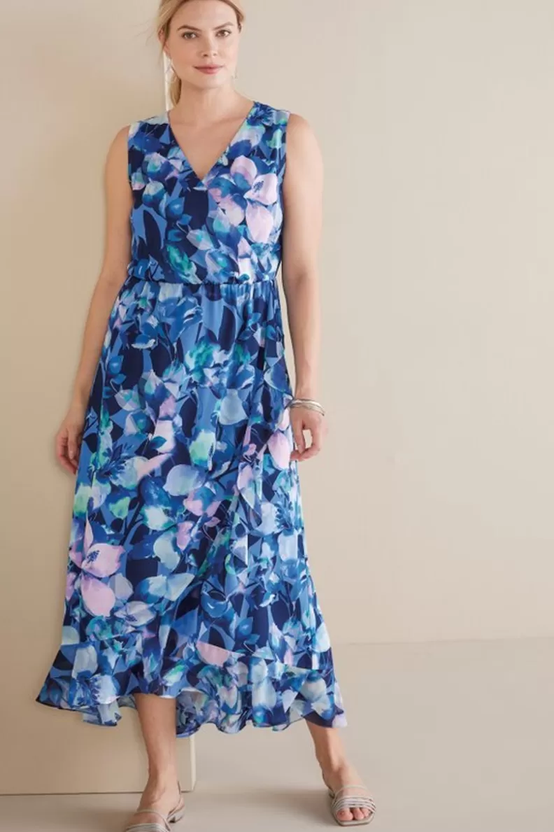 Soft Surroundings Ashlyn Maxi Dress PurpleFloral New