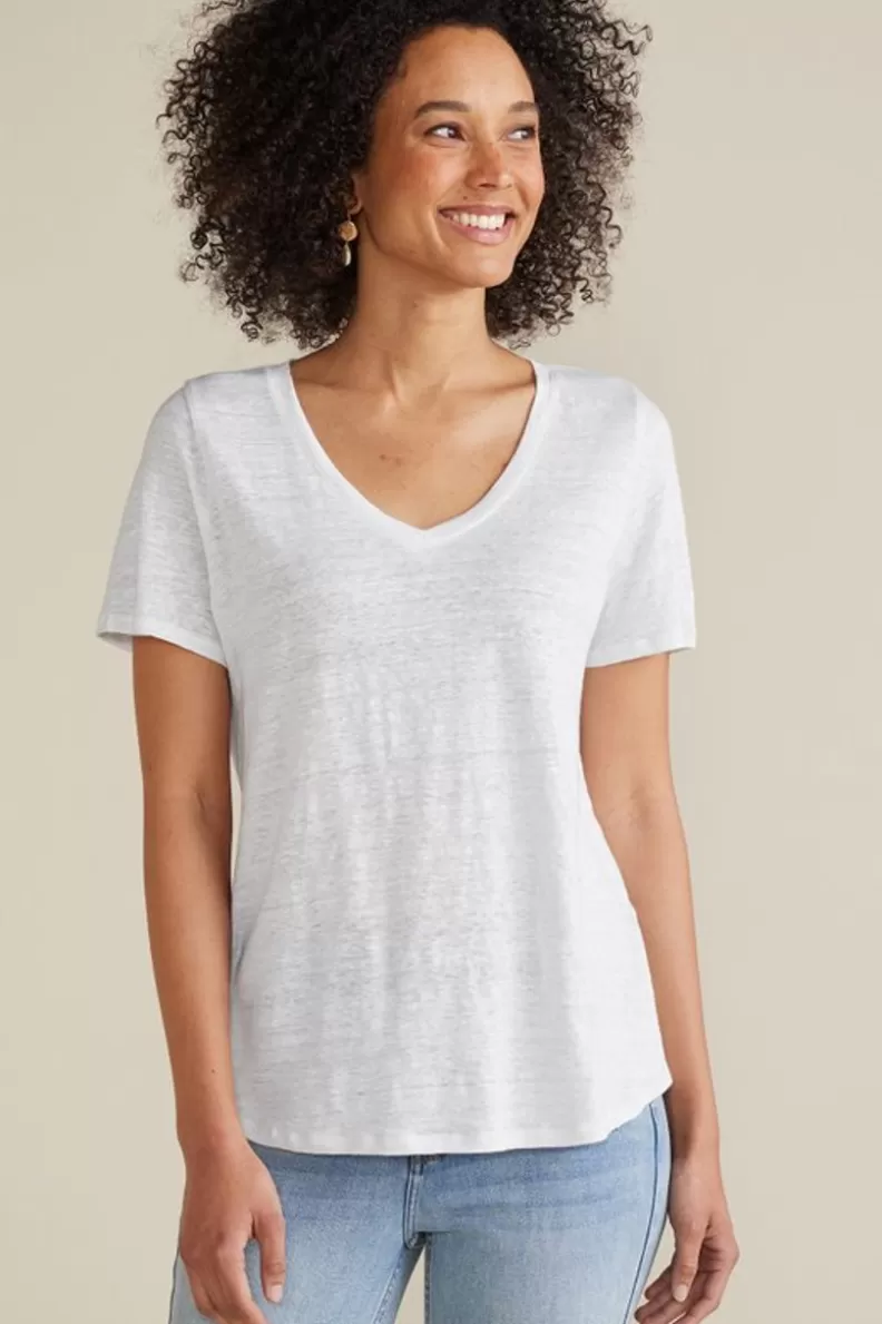 Soft Surroundings Aubrey Linen Slub Tee Online