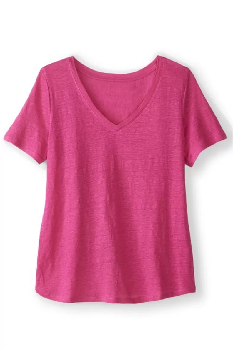 Soft Surroundings Aubrey Linen Slub Tee Online
