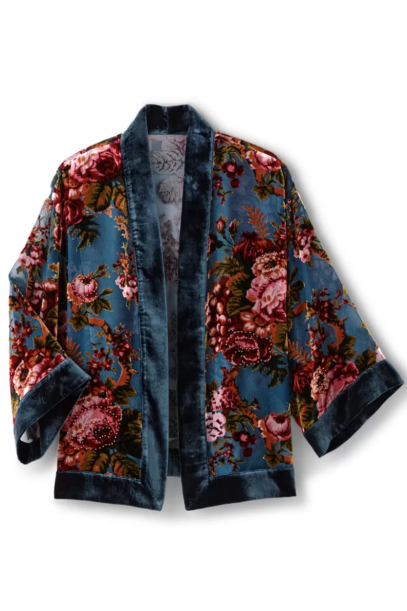 Soft Surroundings Bercy Velvet Topper RoseGardenBurnout Online