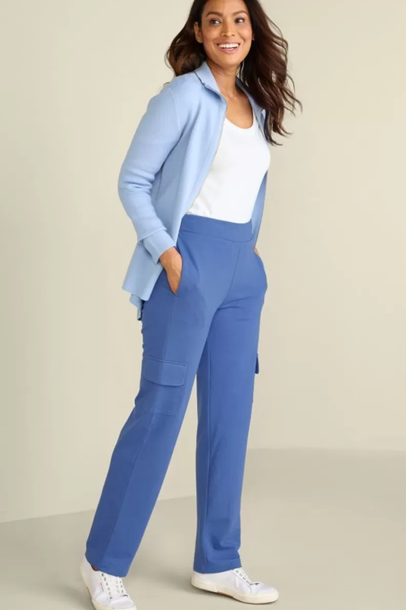 Soft Surroundings Birdie French Terry Cargo Pants TrueNavy Clearance