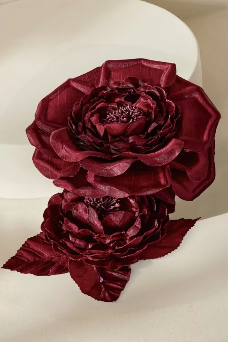 Soft Surroundings Bordeaux Blooms Pin Burgundy Fashion