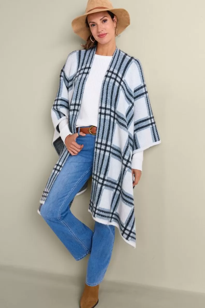 Soft Surroundings Braunwyn Plaid Wrap BlueWindowpanePlaid Online