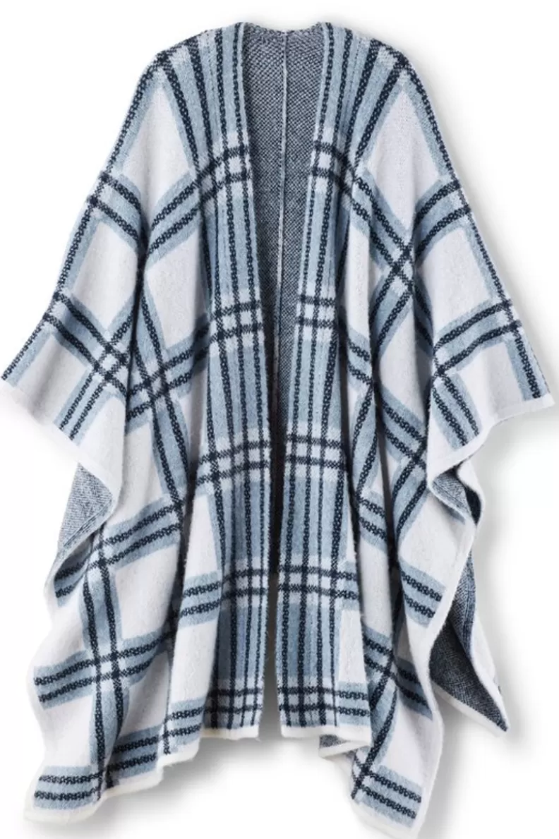 Soft Surroundings Braunwyn Plaid Wrap BlueWindowpanePlaid Online