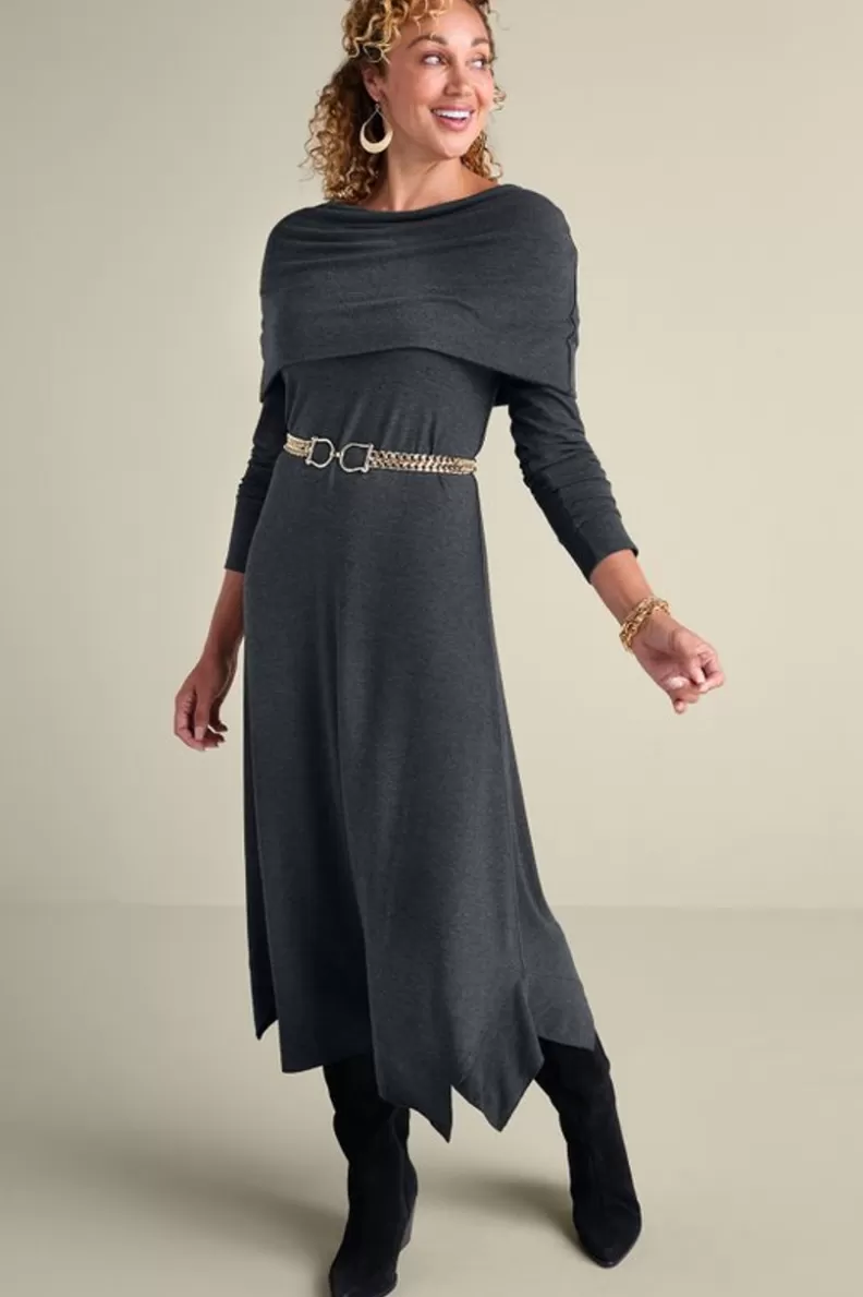 Soft Surroundings B'call Knit Midi Dress CharcoalHeather Best Sale
