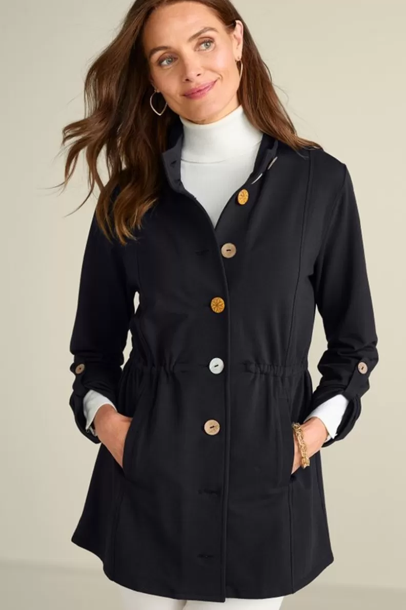 Soft Surroundings Caprice French Terry Jacket Black Fashion
