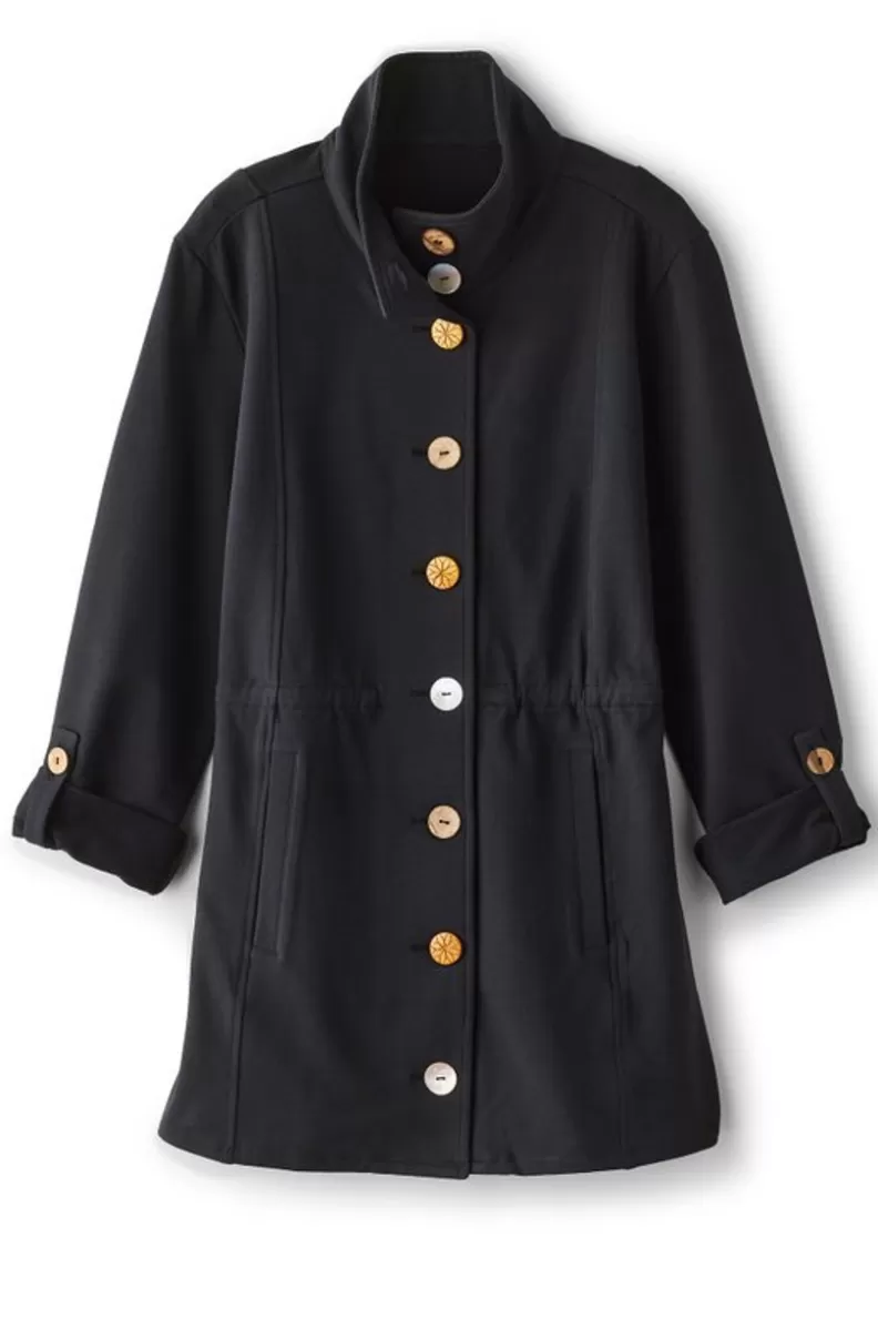 Soft Surroundings Caprice French Terry Jacket Black Fashion