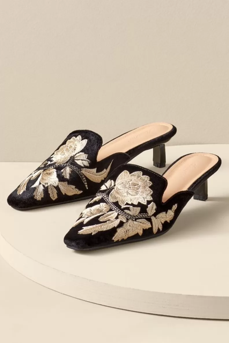 Soft Surroundings Carolina Embroidered Mule Flash Sale