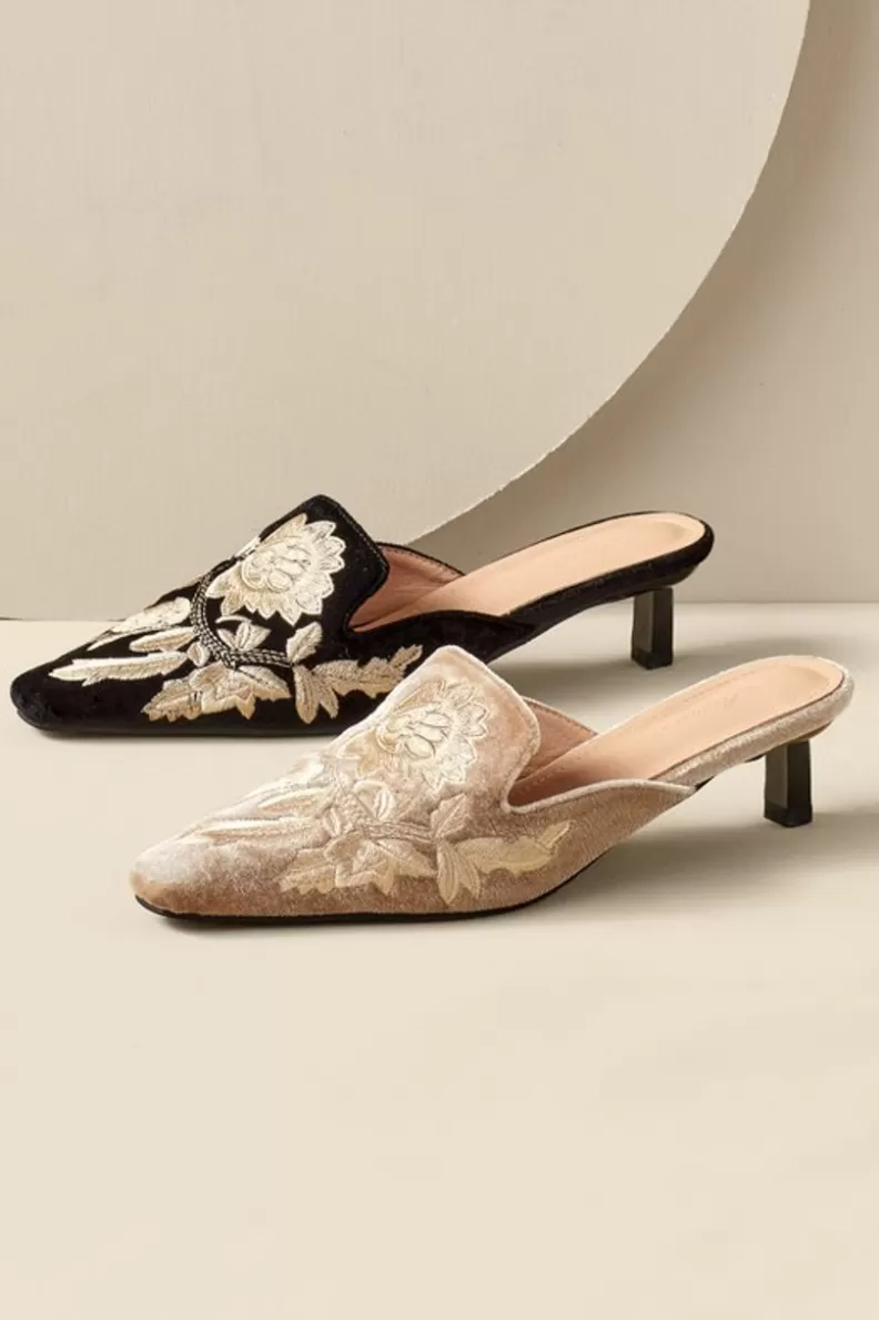 Soft Surroundings Carolina Embroidered Mule Flash Sale