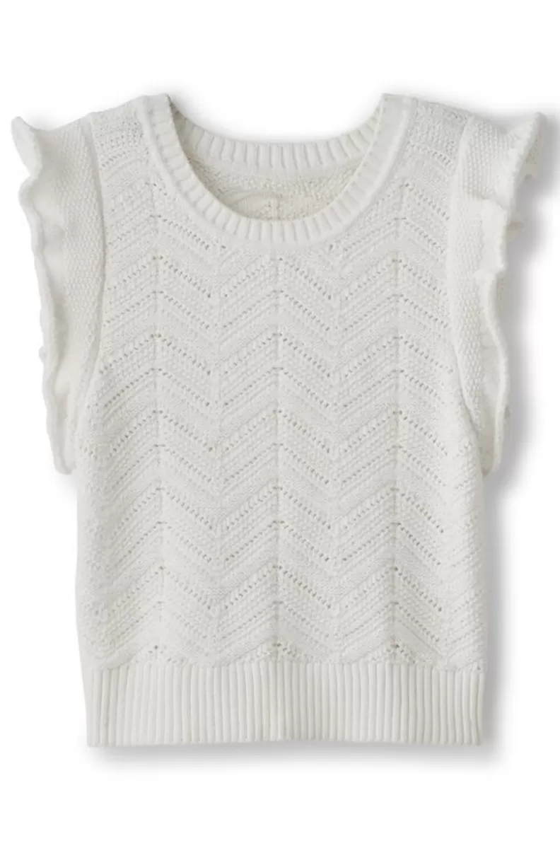 Soft Surroundings Celina Flutter Sleeve Sweater IvoryPearl Hot