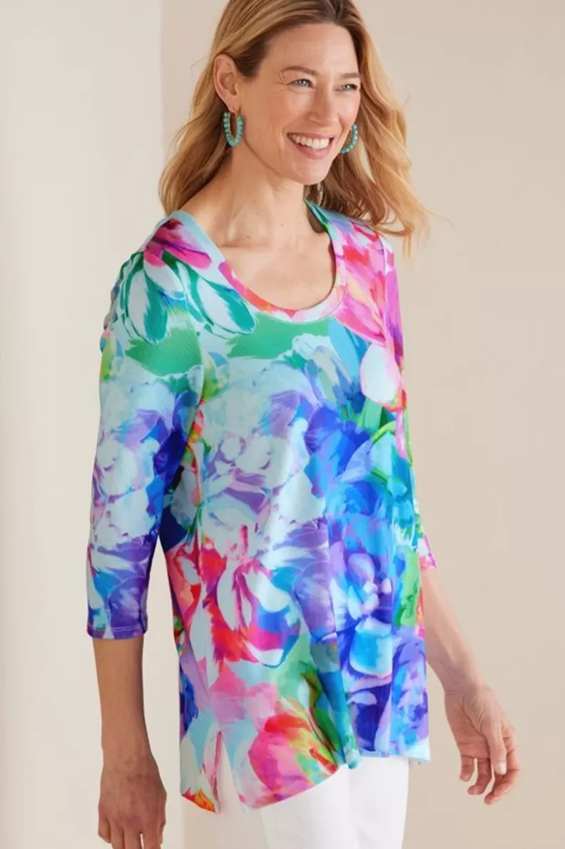 Soft Surroundings Darcy Tunic PinkSpringFloral Sale