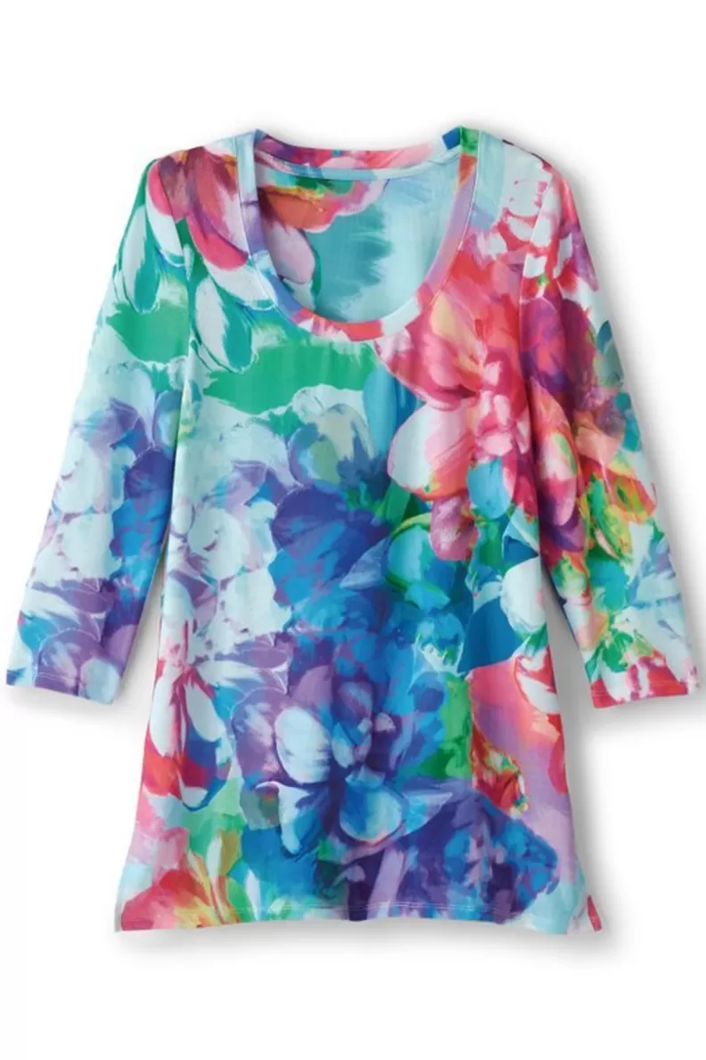 Soft Surroundings Darcy Tunic PinkSpringFloral Sale