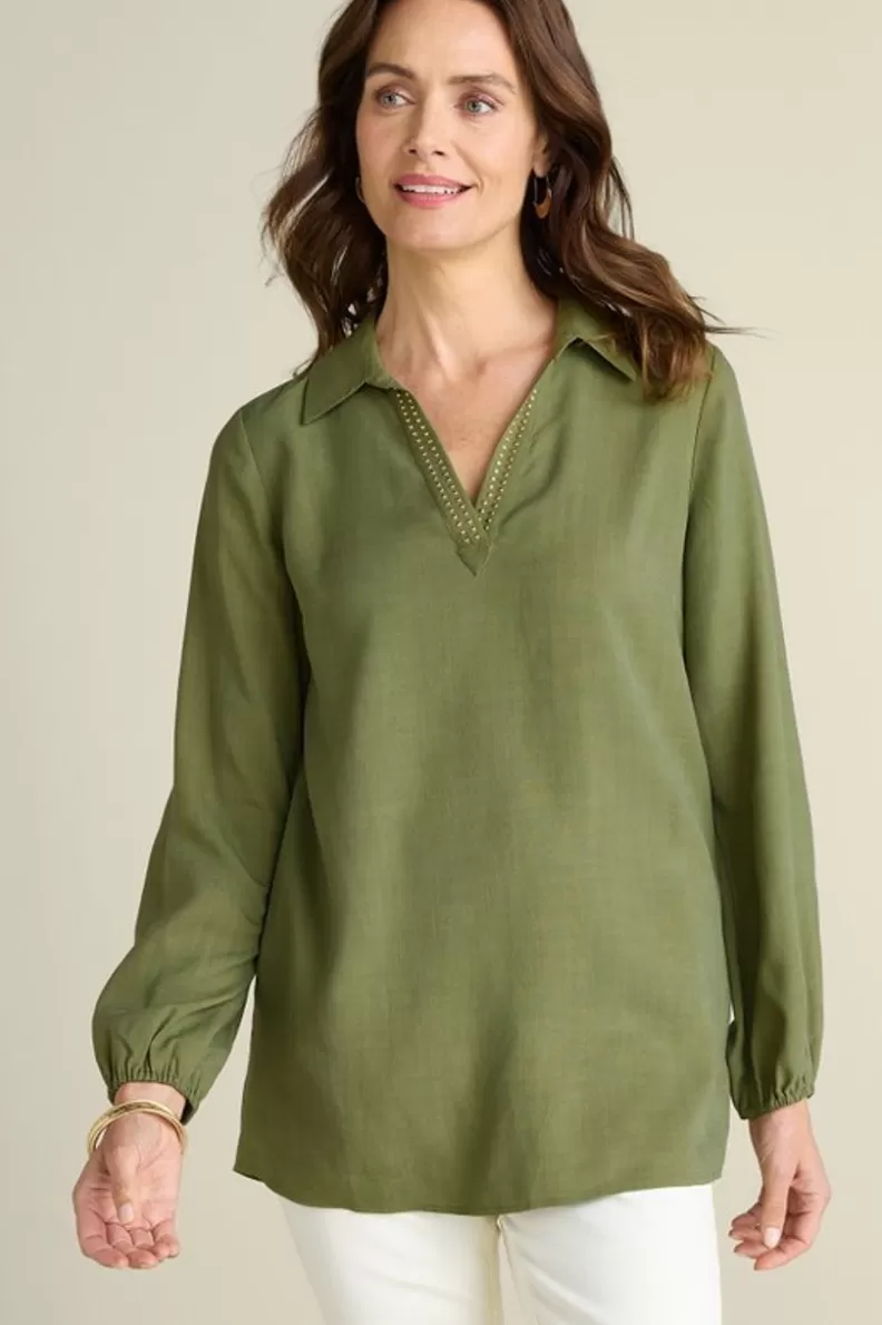 Soft Surroundings Delaine Tencel™ Tunic LodenGreen Best Sale