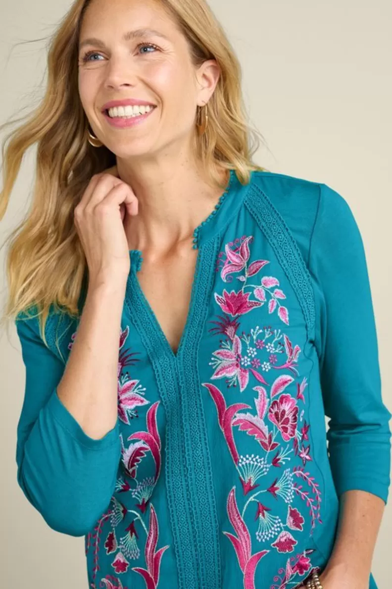Soft Surroundings Delsie Embroidered Top Outlet