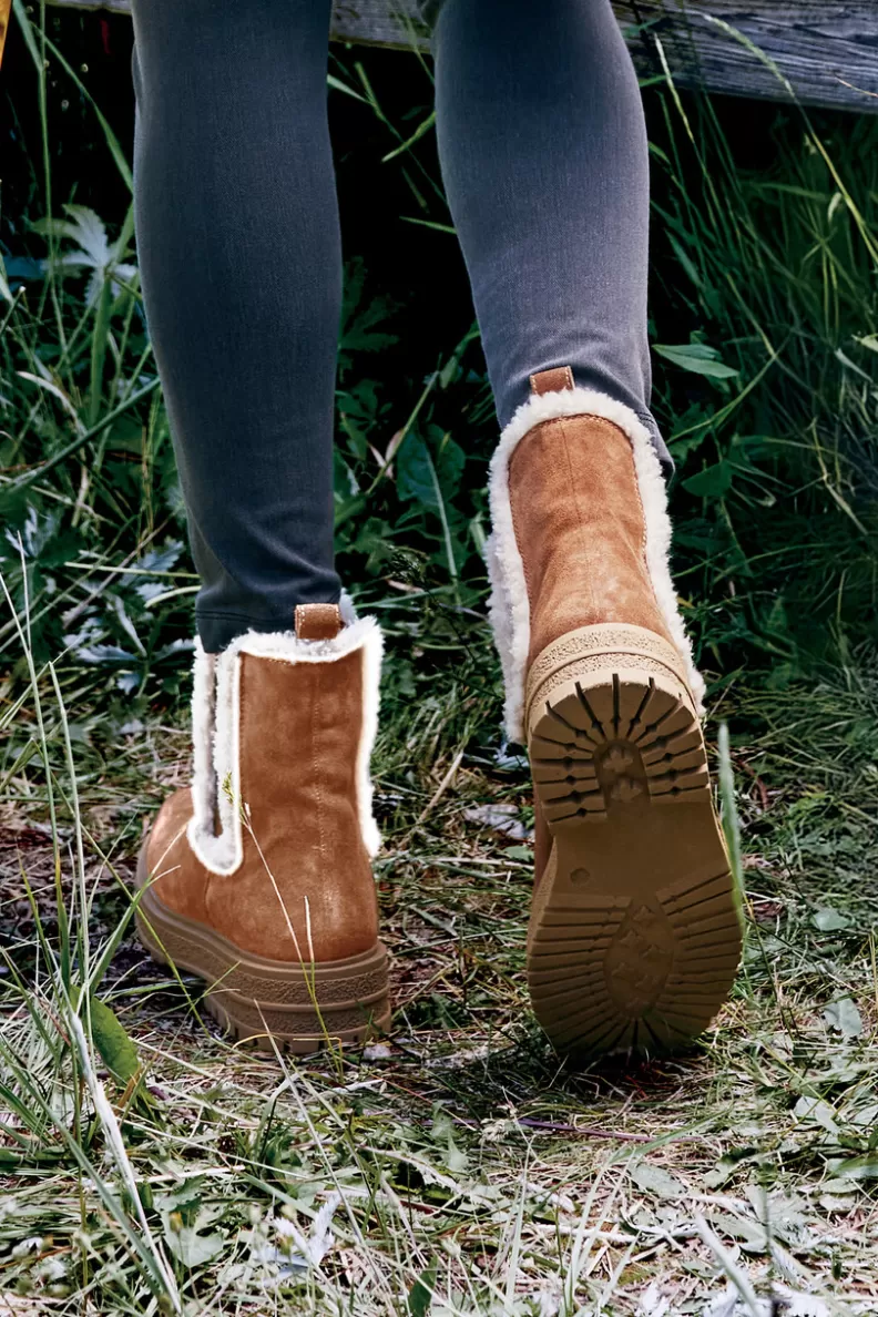 Soft Surroundings Diba True Temperature Shearling Boots Cognac Online