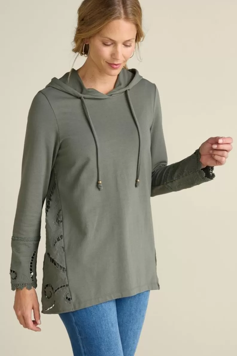 Soft Surroundings Dionne Top Olive New