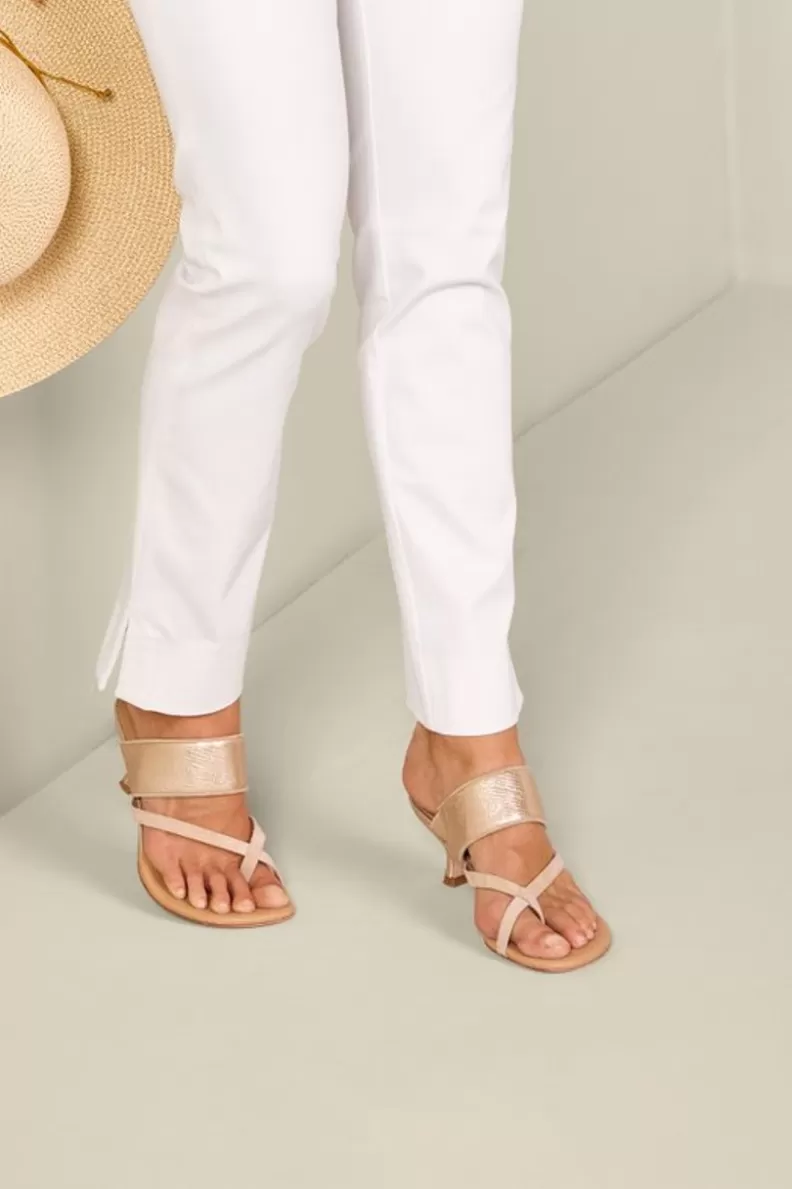 Soft Surroundings Donald Pliner Louka Sandal Slide Sand/Platino Sale