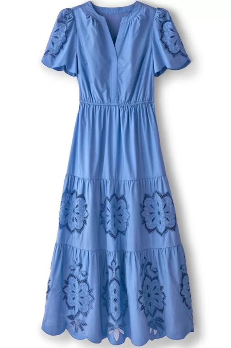 Soft Surroundings Dorothy Maxi Dress BlueBonnet New