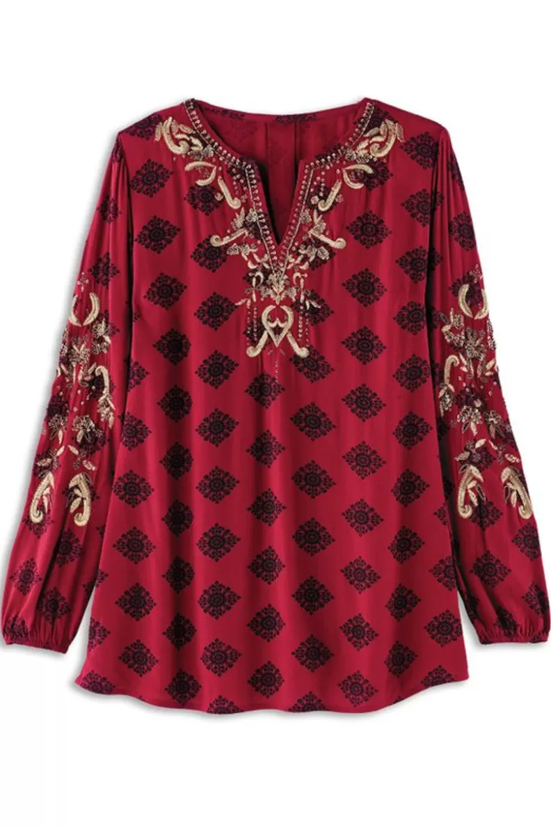 Soft Surroundings Eboni Embellished Tunic DitsyFoulard Discount