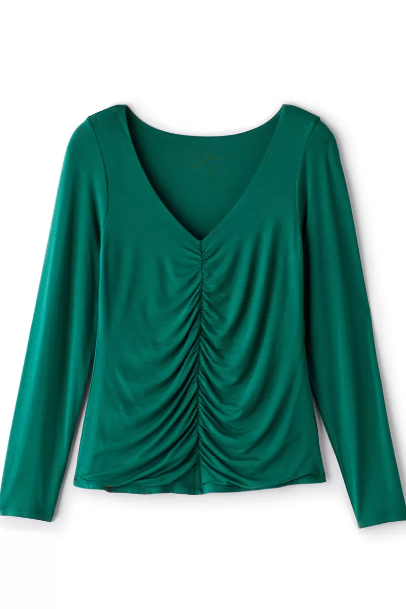 Soft Surroundings Edeliz Long Sleeve Tee Evergreen Shop