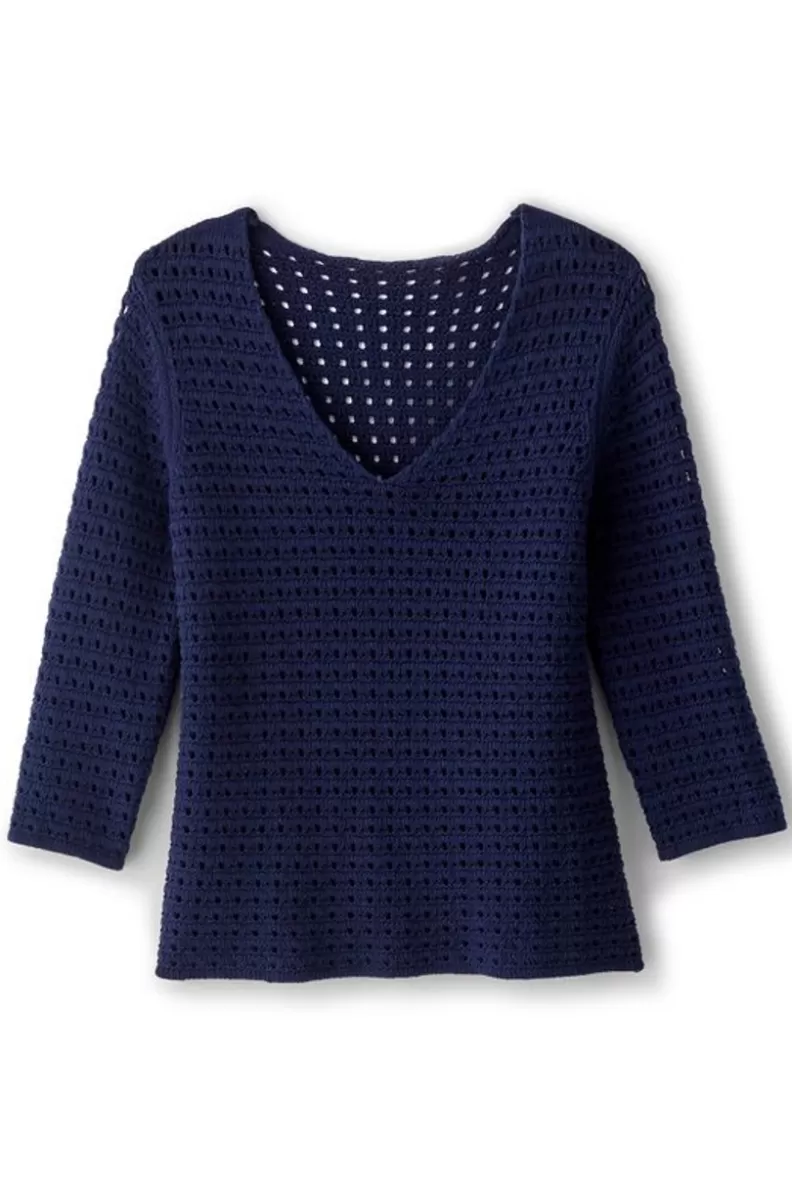 Soft Surroundings Estrella Sweater Navy Clearance
