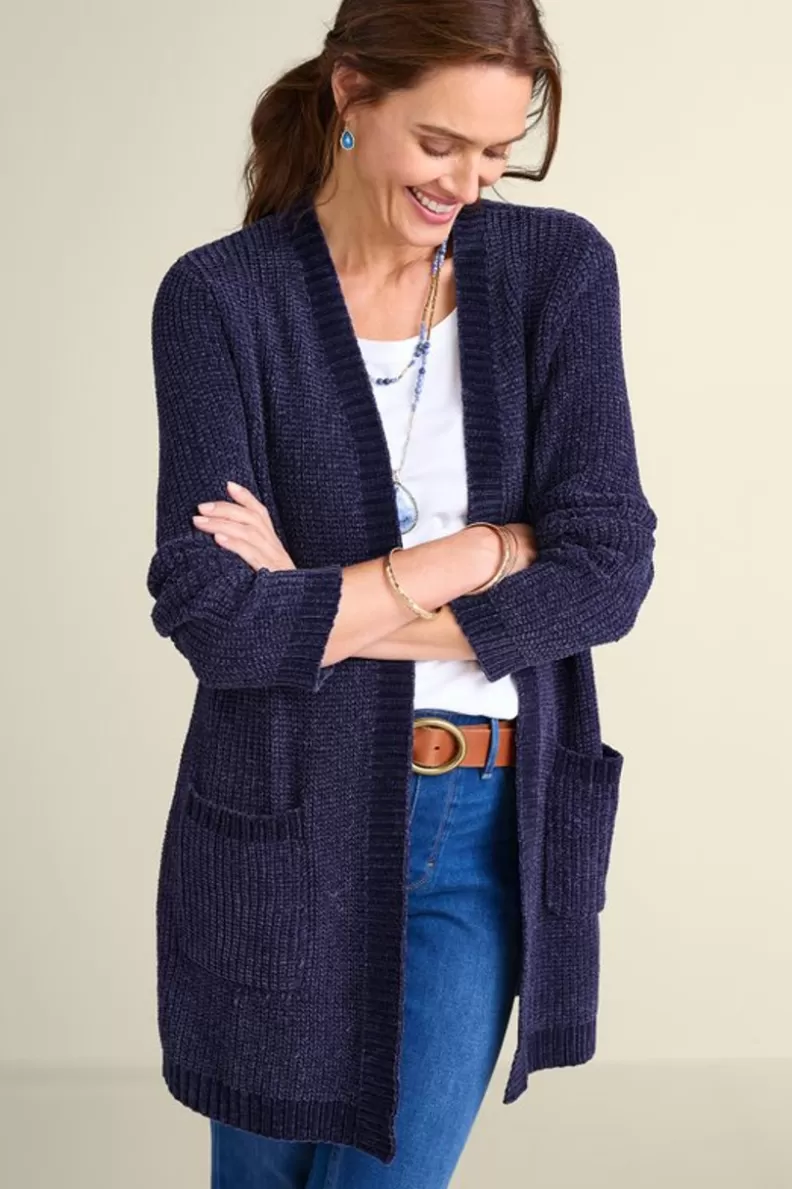 Soft Surroundings Faith Chenille Cardigan Flash Sale