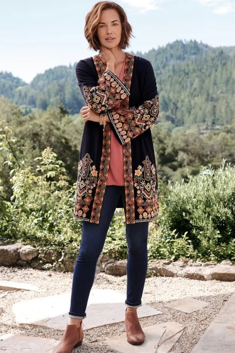 Soft Surroundings Fiberworks Kimono AntiqueBlack Fashion