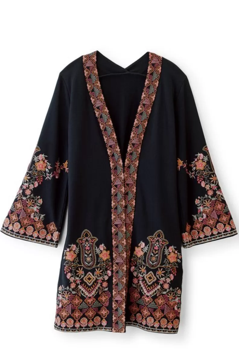 Soft Surroundings Fiberworks Kimono AntiqueBlack Fashion