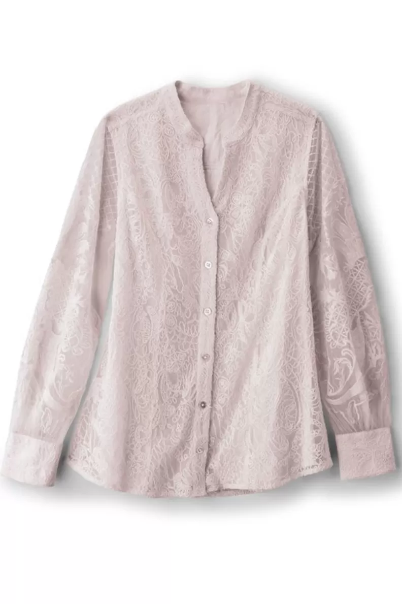 Soft Surroundings Fiori Top IvoryPearl New