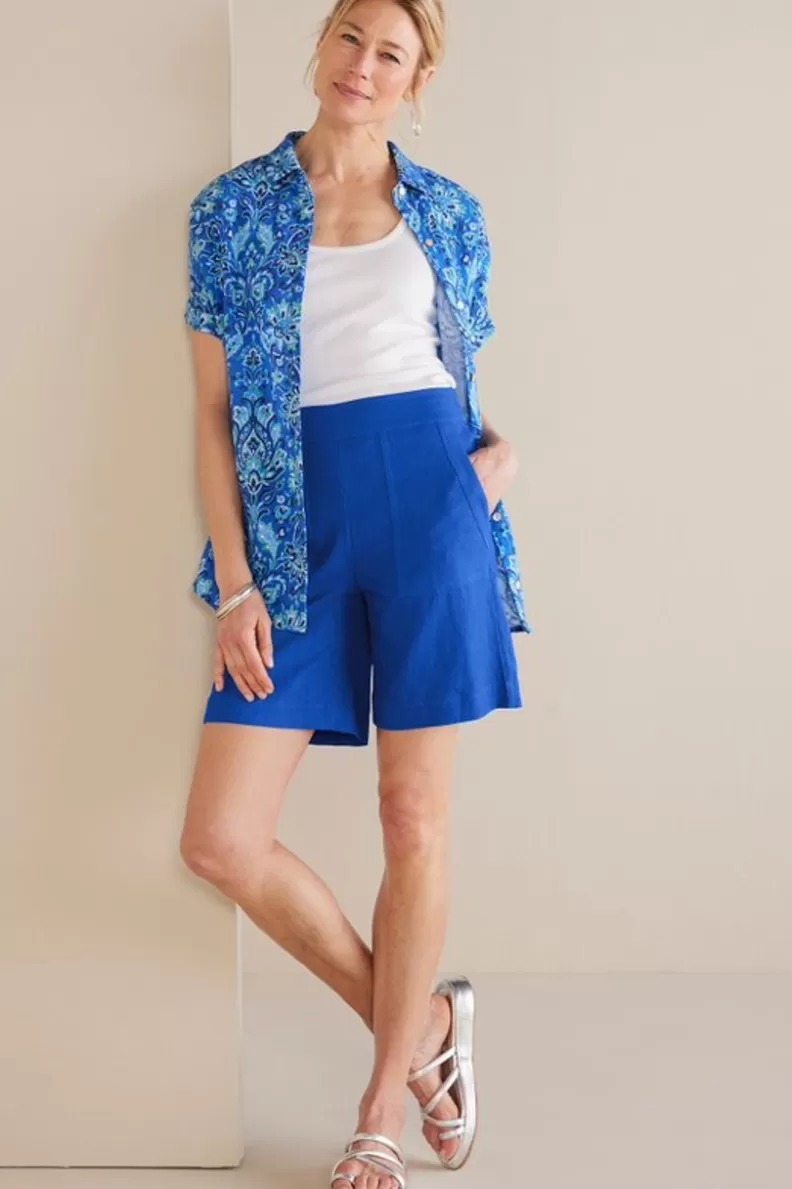 Soft Surroundings Flavia Linen Blend Shorts Store