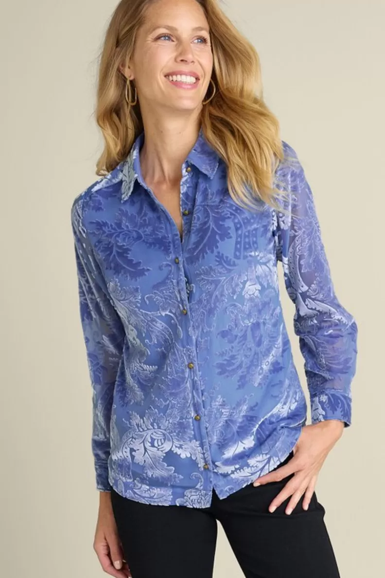 Soft Surroundings Floreat Velvet Shirt Shop