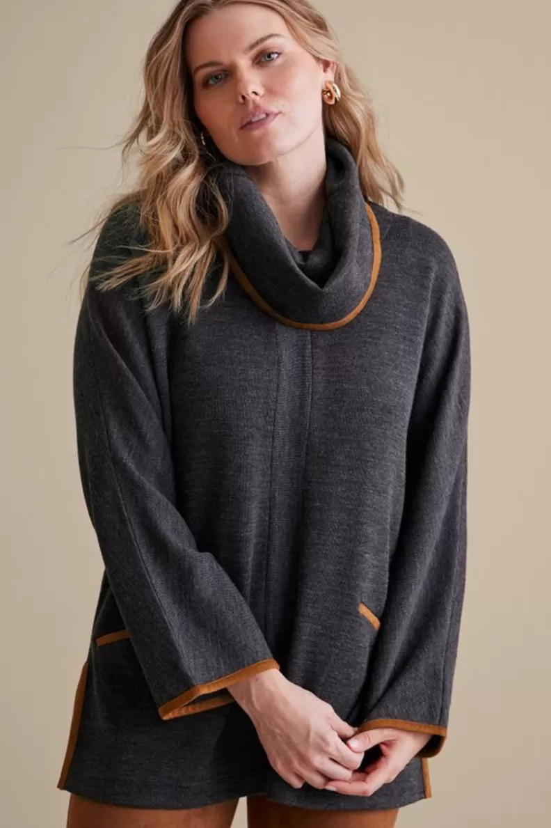 Soft Surroundings Hanna Convertible Tunic CharcoalHeather Best Sale