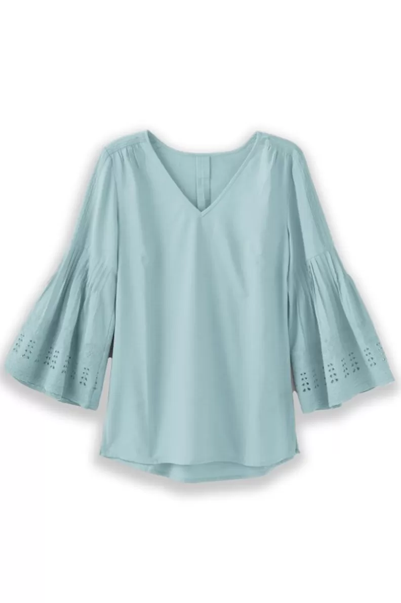 Soft Surroundings Heloise Eyelet Sleeve Tunic Outlet