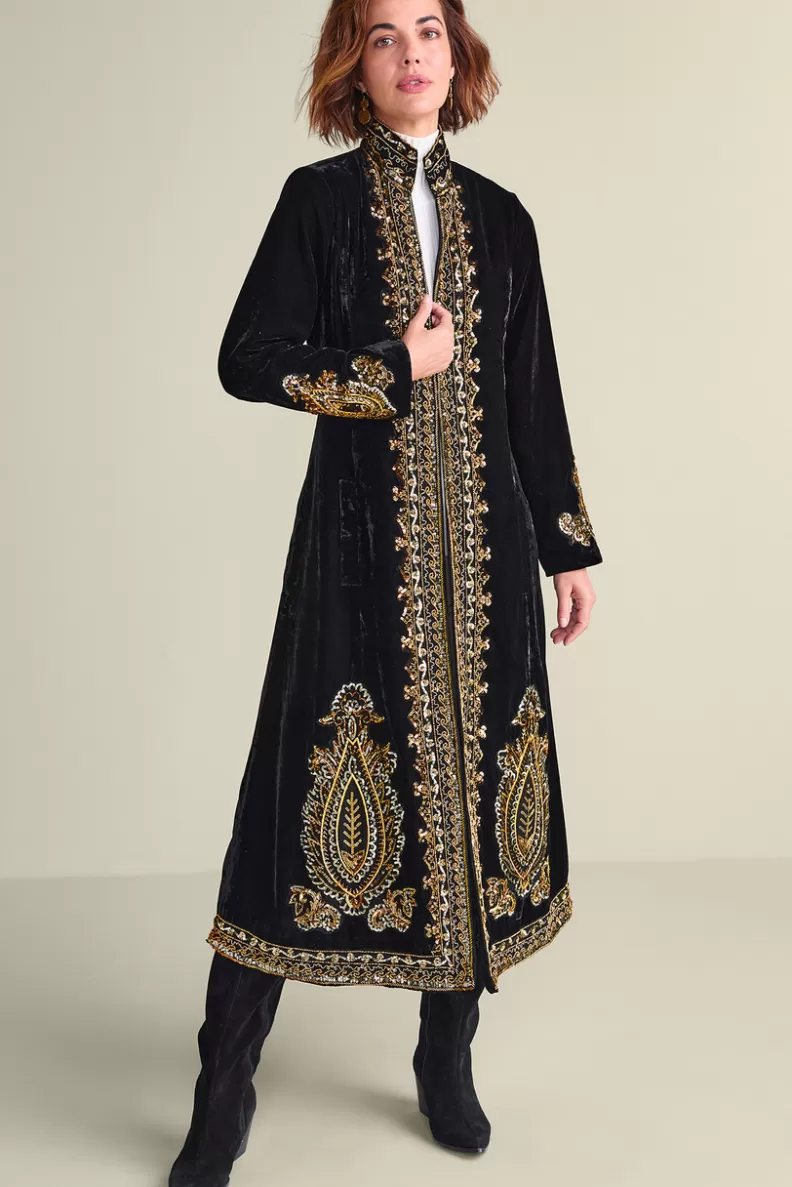 Soft Surroundings Heritage Duster Black Flash Sale