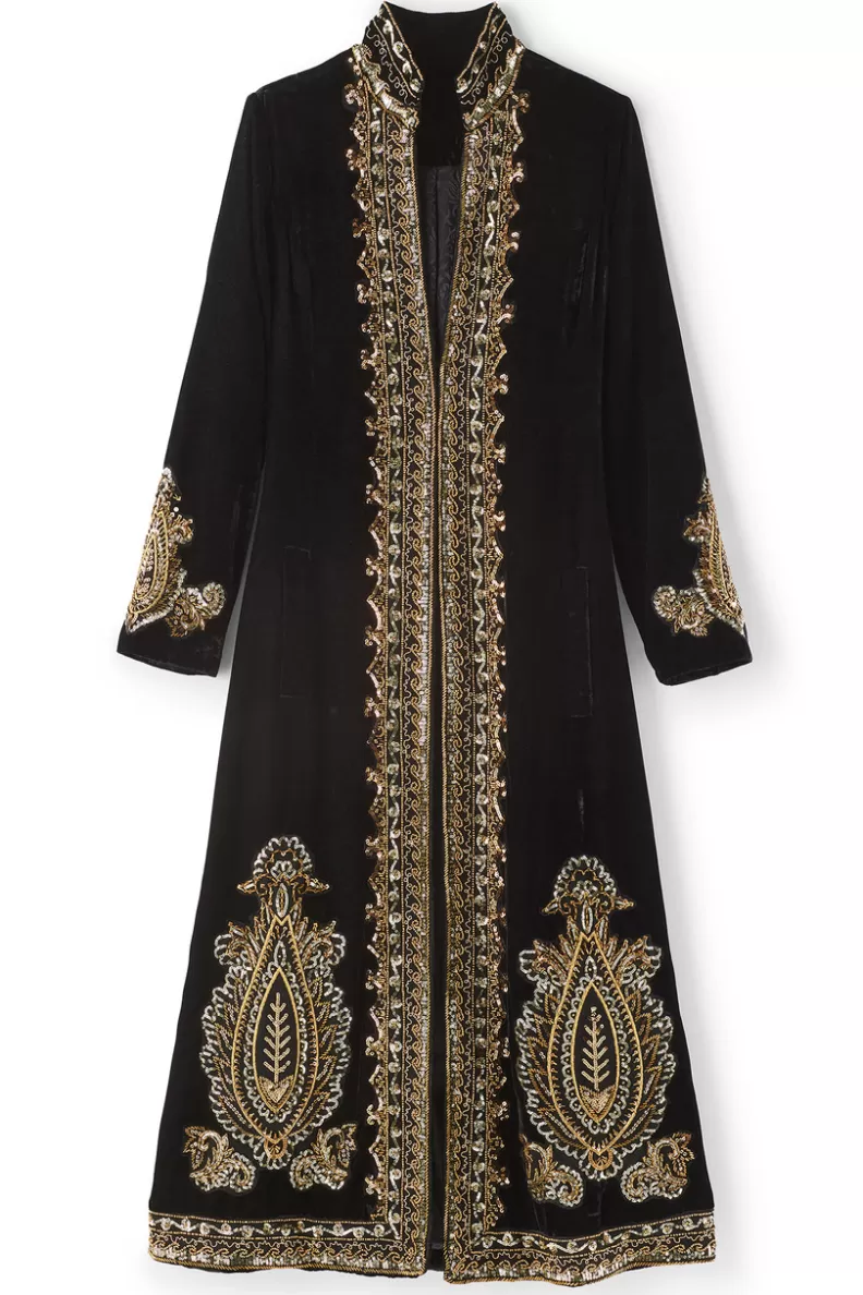 Soft Surroundings Heritage Duster Black Flash Sale