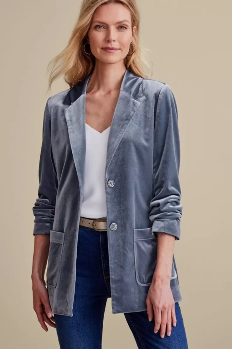 Soft Surroundings Holly Velvet Blazer Shop