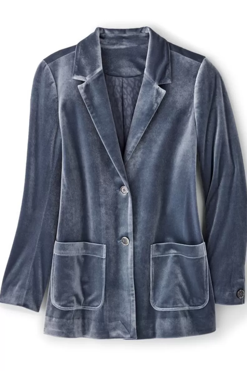 Soft Surroundings Holly Velvet Blazer Shop