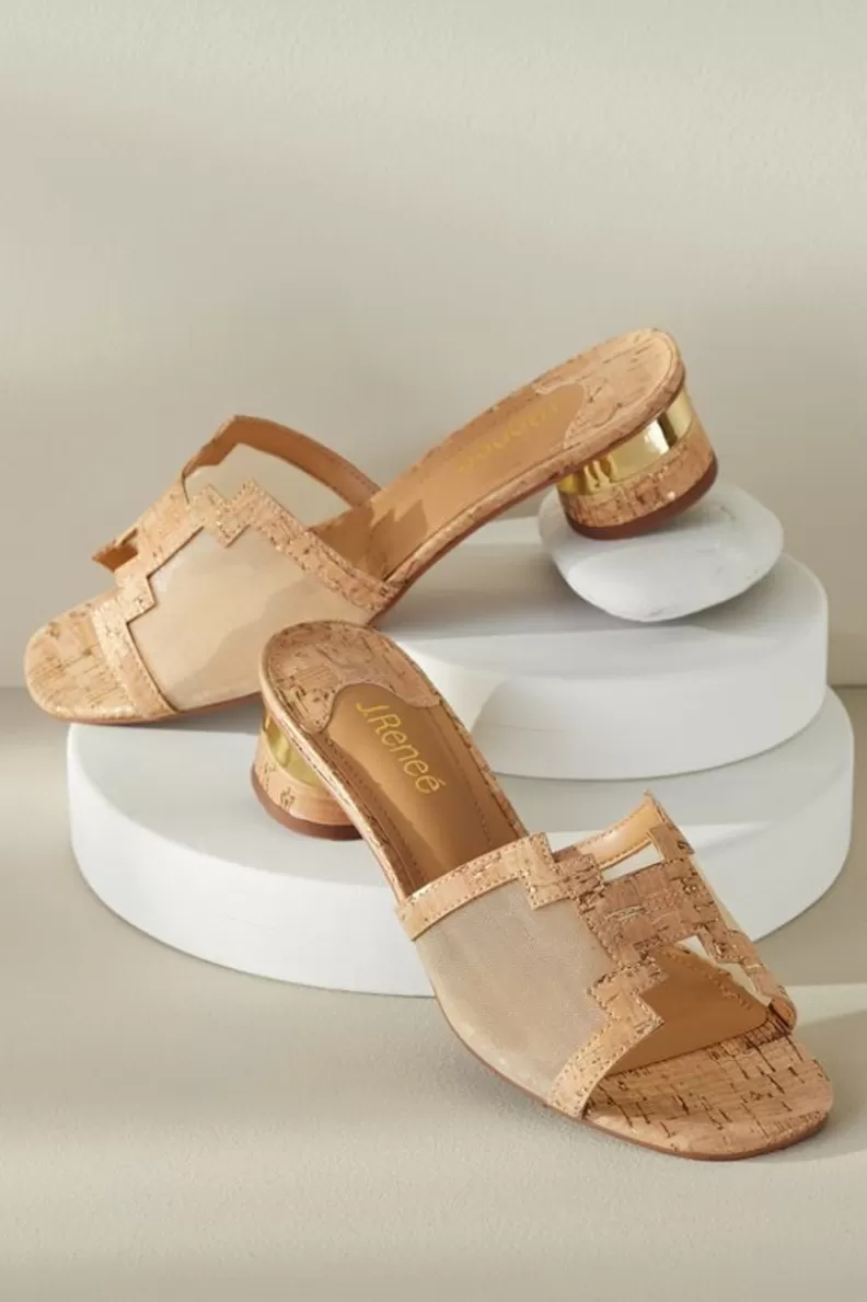 Soft Surroundings J. Renee Amorra Mesh Slide Cork/Gold Best