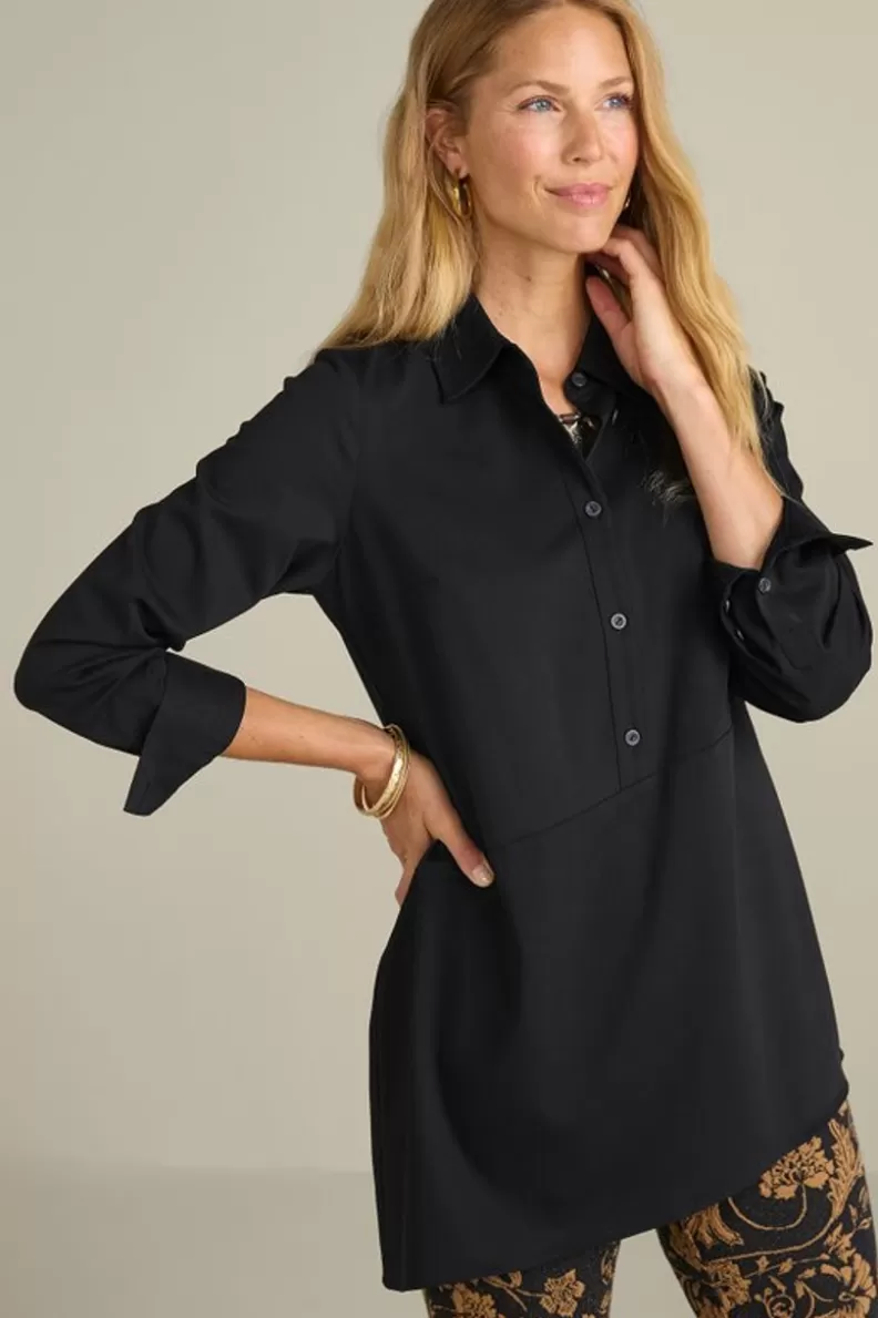 Soft Surroundings Jeanne Asymmetrical Tunic Black Cheap