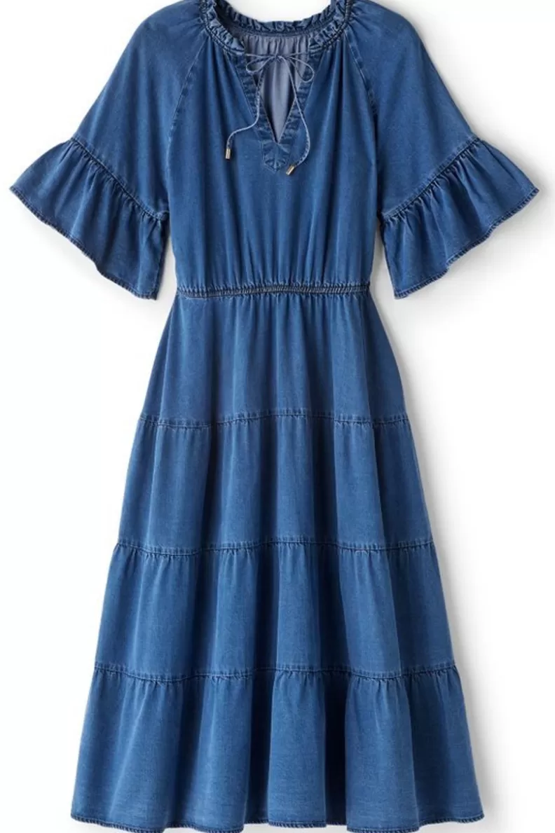Soft Surroundings Jessanne Tencel™ Midi Dress DarkMediumIndigo Sale