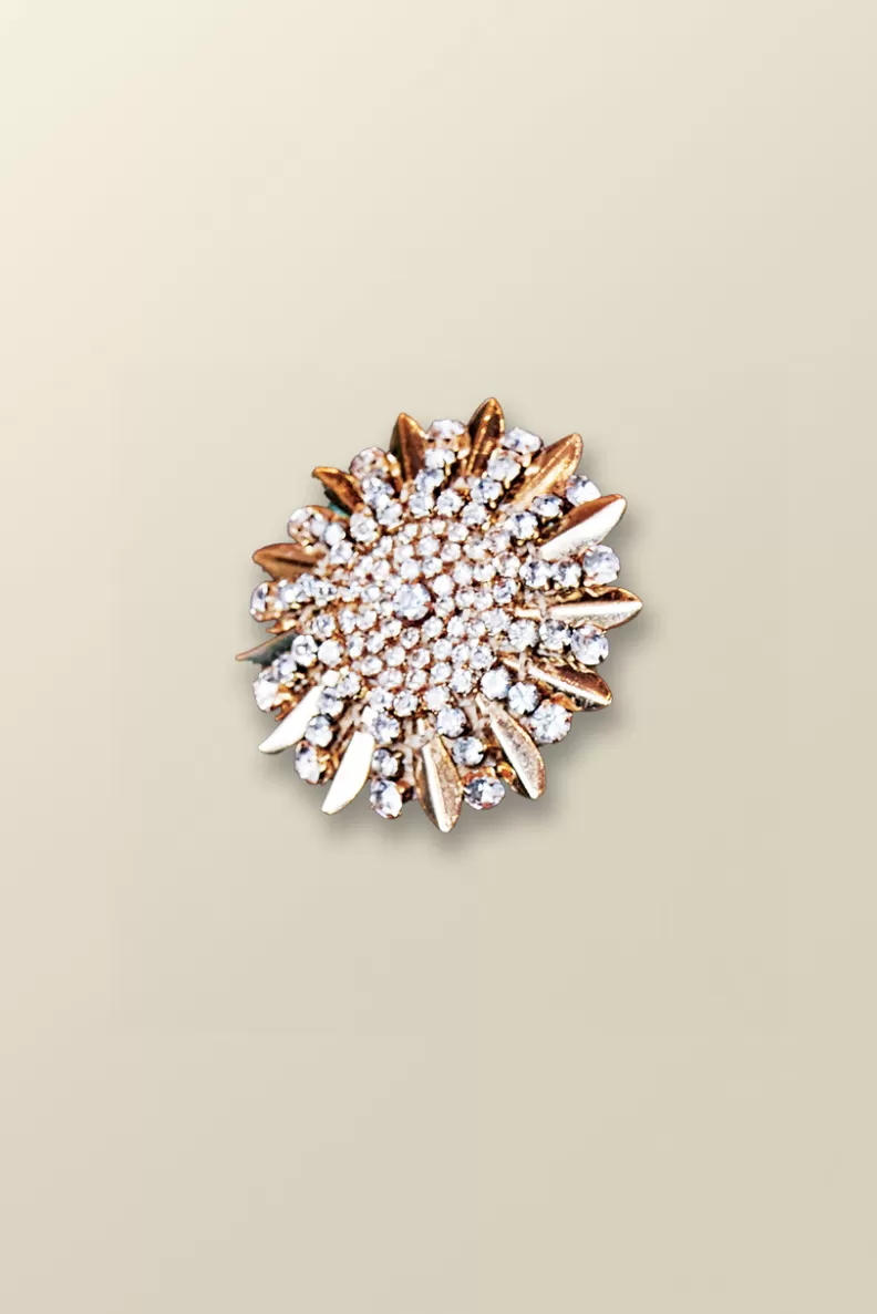 Soft Surroundings Juliana Flower Burst Brooch Gold Store