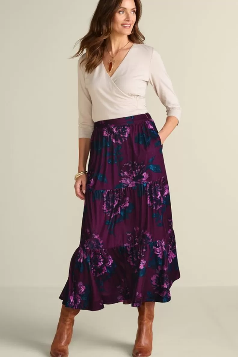 Soft Surroundings Kara Velvet Skirt BordeauxBloom Shop
