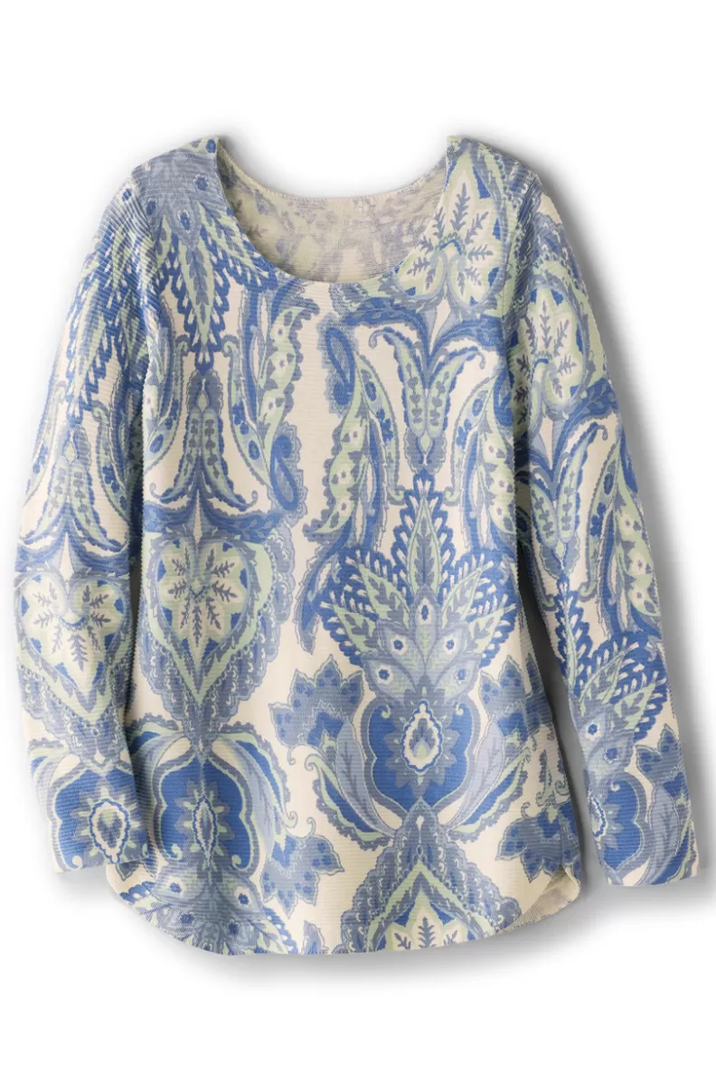 Soft Surroundings Kasey Tunic Sweater GlobalScarfBlueSimplif Best Sale