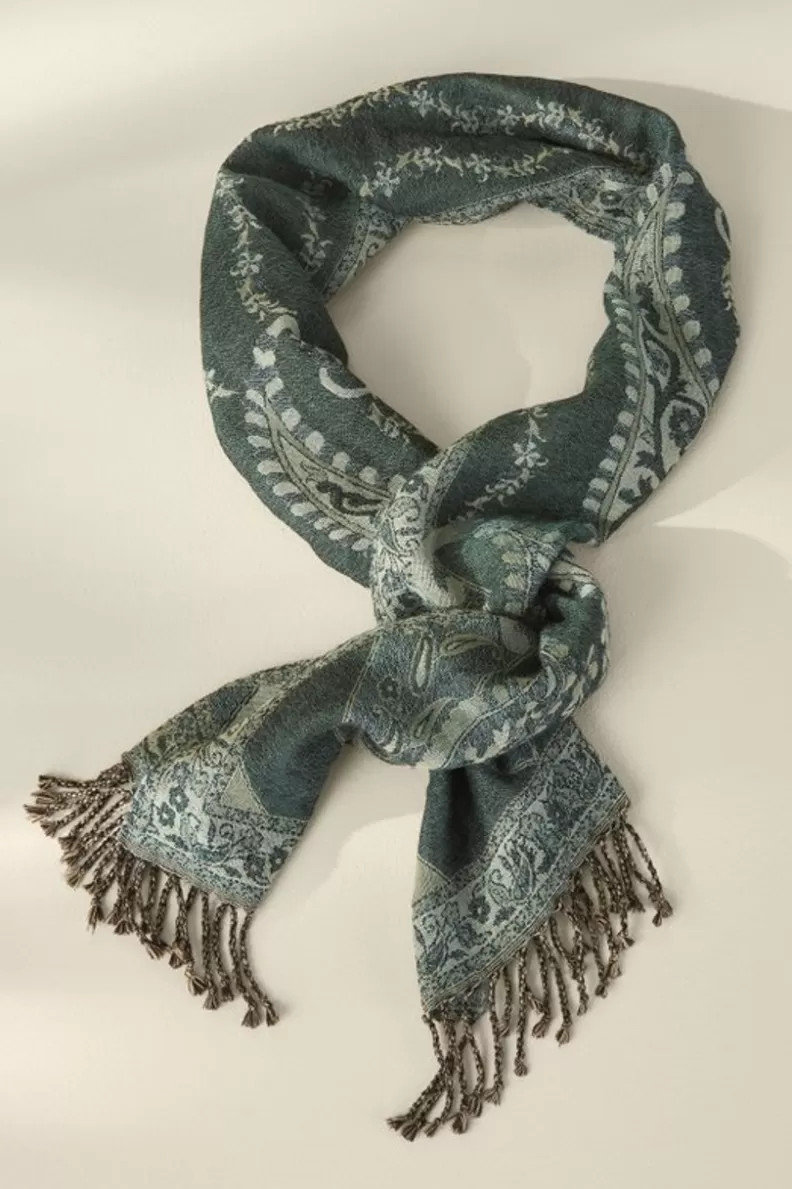 Soft Surroundings Kelly Woven Scarf TealGreen Flash Sale